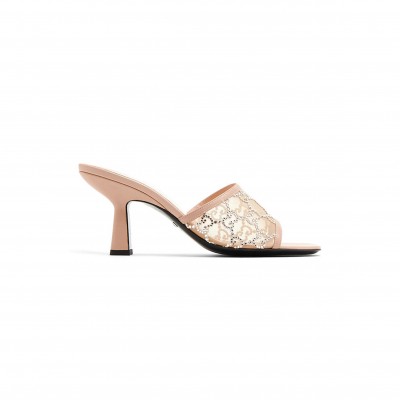 GUCCI GG MID-HEEL SLIDE SANDALS 747245
